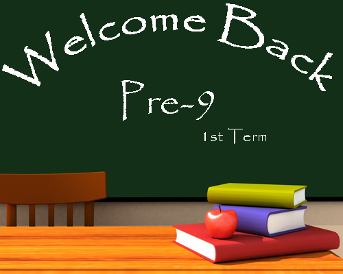New Session begins of class Pre-9th (1st Term)