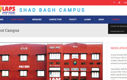 The Website of LAPS Shad Bagh Campus launched